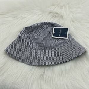 Club Room Men's Bucket Hat - Blue/White Stripes - One Size - New with tags